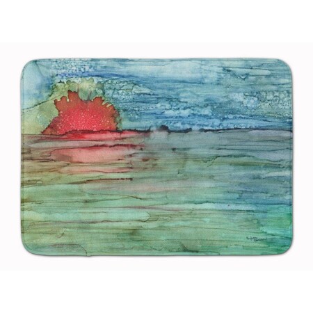 Carolines Treasures Abstract Sunset on the Water Machine Washable Memory Foam Mat 8984RUG